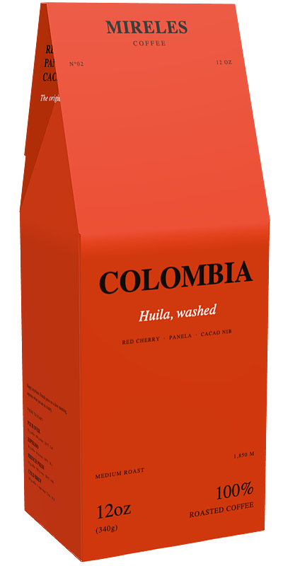 Medium roast, Colombia. A 12 oz carton of Colombia coffee from Huila.